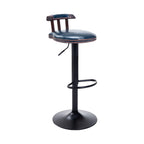 Tabourets de bar ronds en cuir de style industriel, réglables