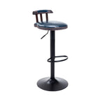 Tabourets de bar ronds en cuir de style industriel, réglables