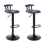 Tabourets de bar ronds en cuir de style industriel, réglables