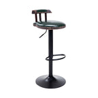 Tabourets de bar ronds en cuir de style industriel, réglables