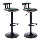 Tabourets de bar ronds en cuir de style industriel, réglables