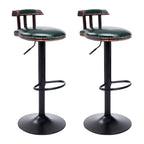 Tabourets de bar ronds en cuir de style industriel, réglables