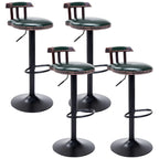 Tabourets de bar ronds en cuir de style industriel, réglables