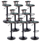 Tabourets de bar ronds en cuir de style industriel, réglables