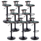 Tabourets de bar ronds en cuir de style industriel, réglables