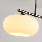 Suspension contemporaine en verre dépoli pour îlot central