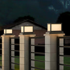 Lampadaires solaires d'extérieur modernes en forme de cube noir