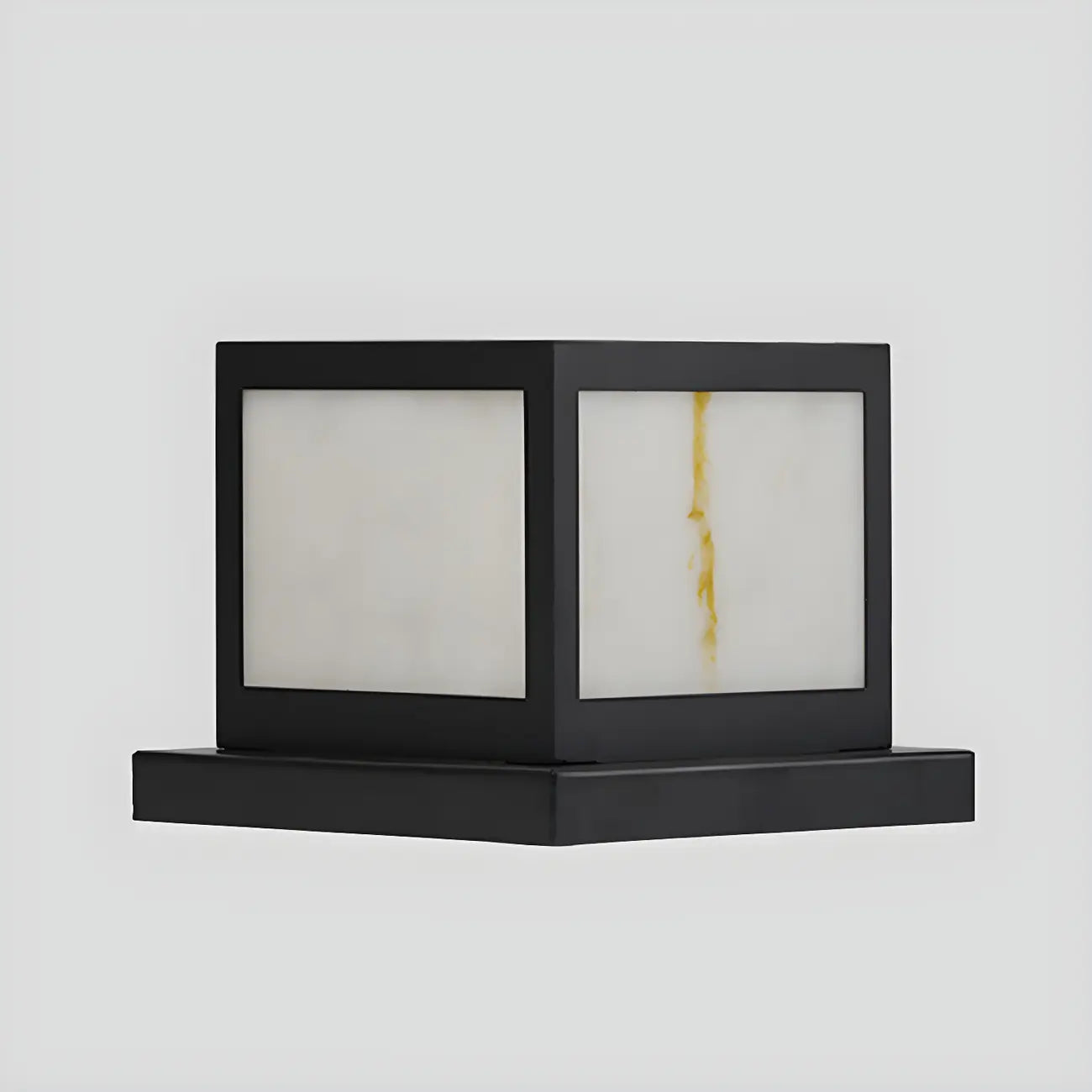 Lampadaires solaires d'extérieur modernes en forme de cube noir