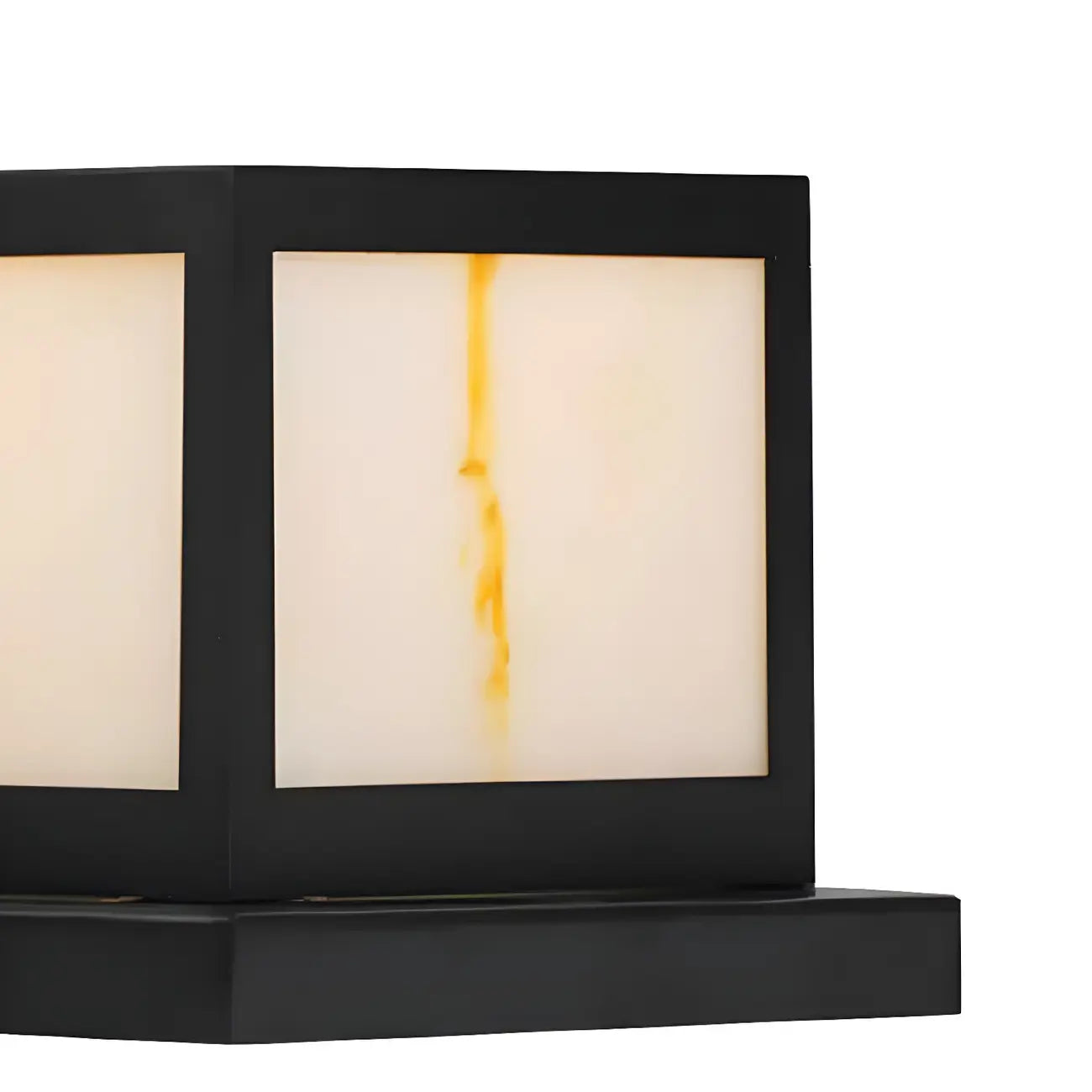 Lampadaires solaires d'extérieur modernes en forme de cube noir