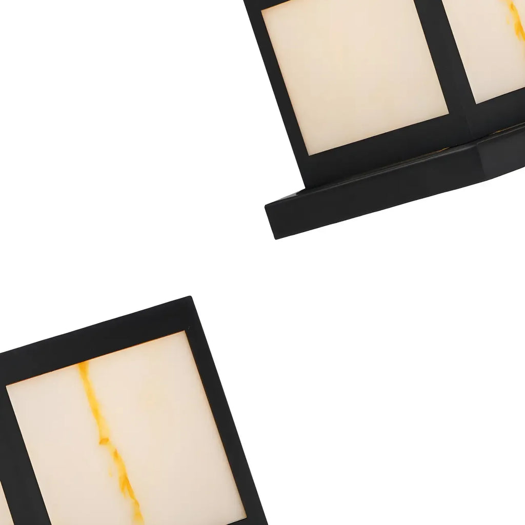 Lampadaires solaires d'extérieur modernes en forme de cube noir