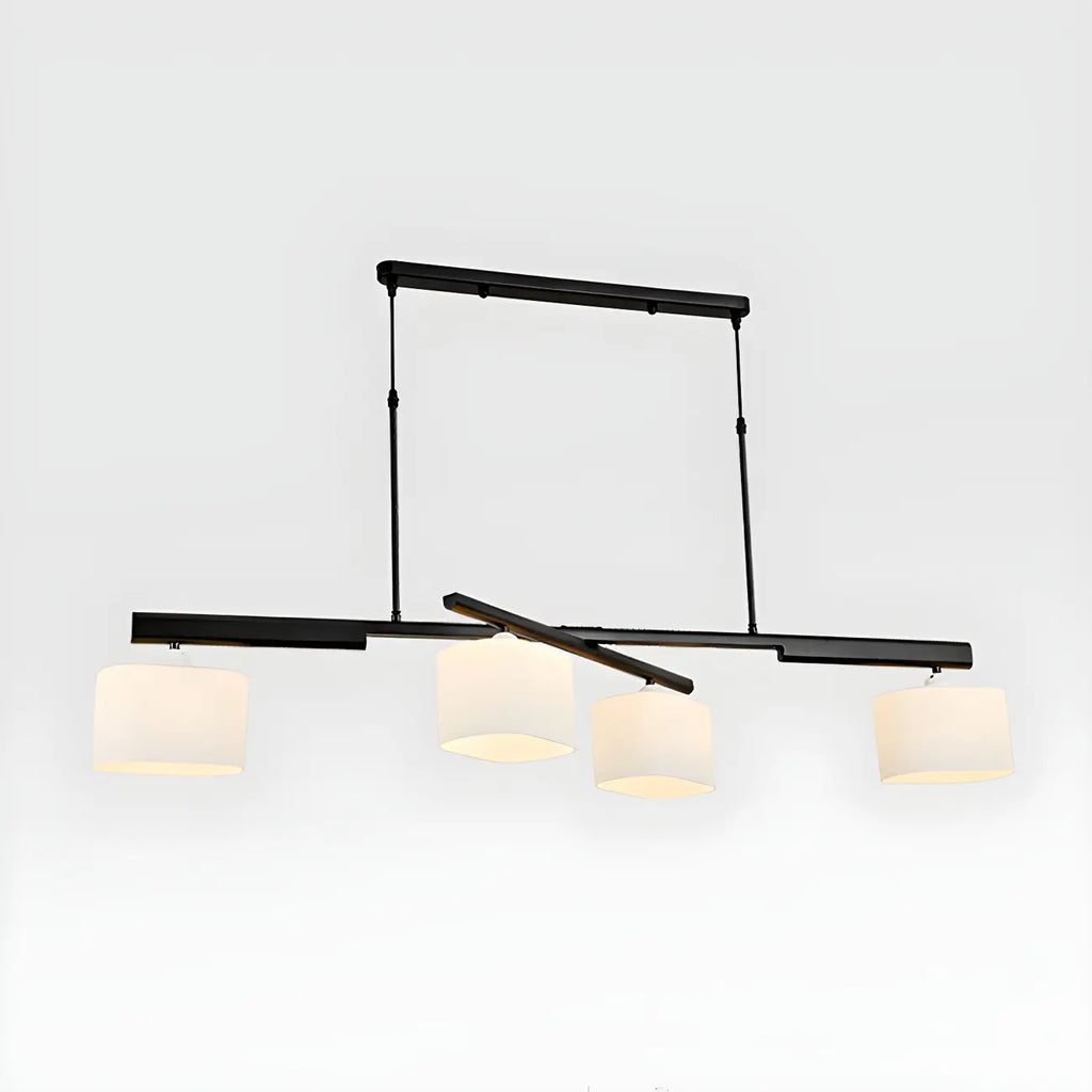 Lampadario a cilindro a 4 luci minimalista con struttura in metallo