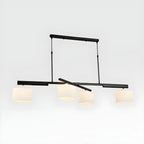 Lampadario a cilindro a 4 luci minimalista con struttura in metallo