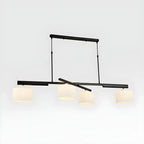 Lampadario a cilindro a 4 luci minimalista con struttura in metallo