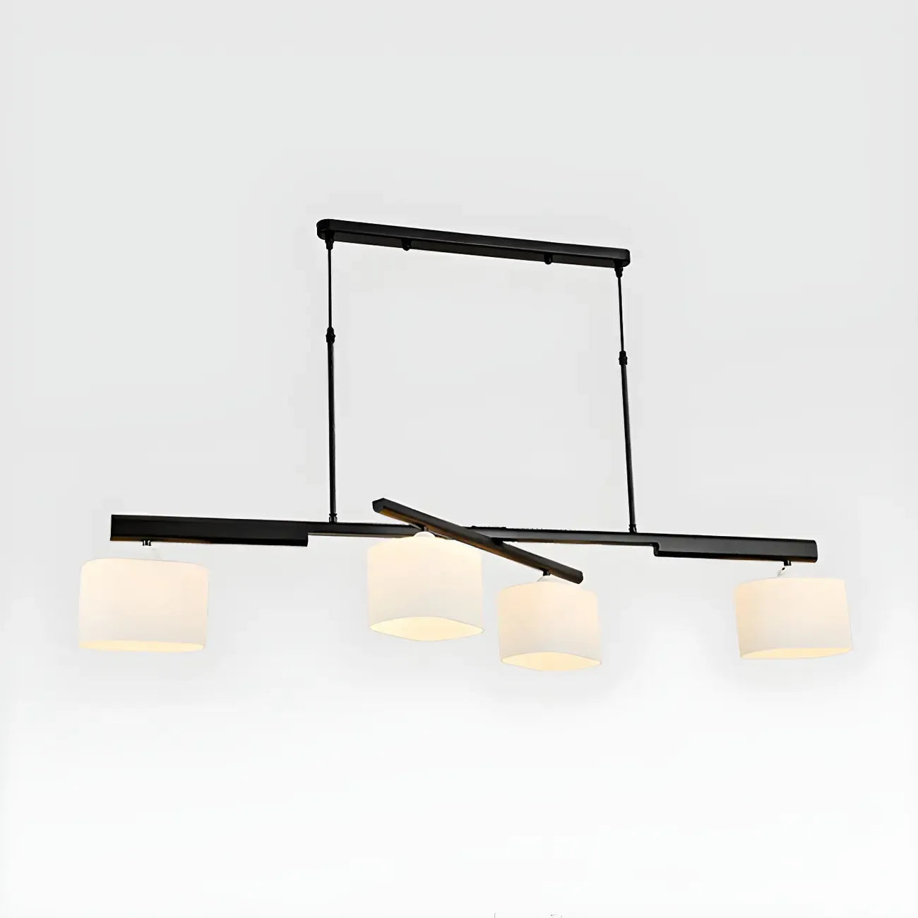 Lampadario a cilindro a 4 luci minimalista con struttura in metallo
