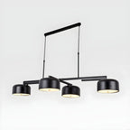 Lampadario a cilindro a 4 luci minimalista con struttura in metallo
