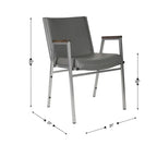 Sedia impilabile per carichi pesanti con braccioli - 21P x 21L x 31A