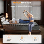 Matelas SweDrea Plush Hybrid en mousse à mémoire de forme 8/12 po. respirant et rafraîchissant, certifié CertiPUR-US, SGS et OEKO-TEX®.