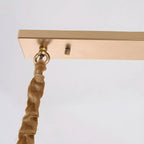 Suspension rectangulaire contemporaine en cristal transparent