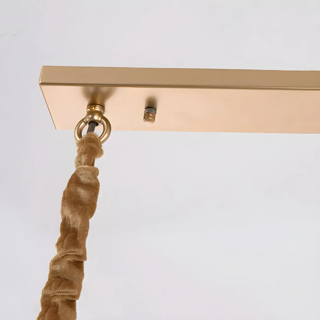 Suspension rectangulaire contemporaine en cristal transparent
