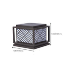 Lampe de poteau en métal cubique avec abat-jour à motif géométrique