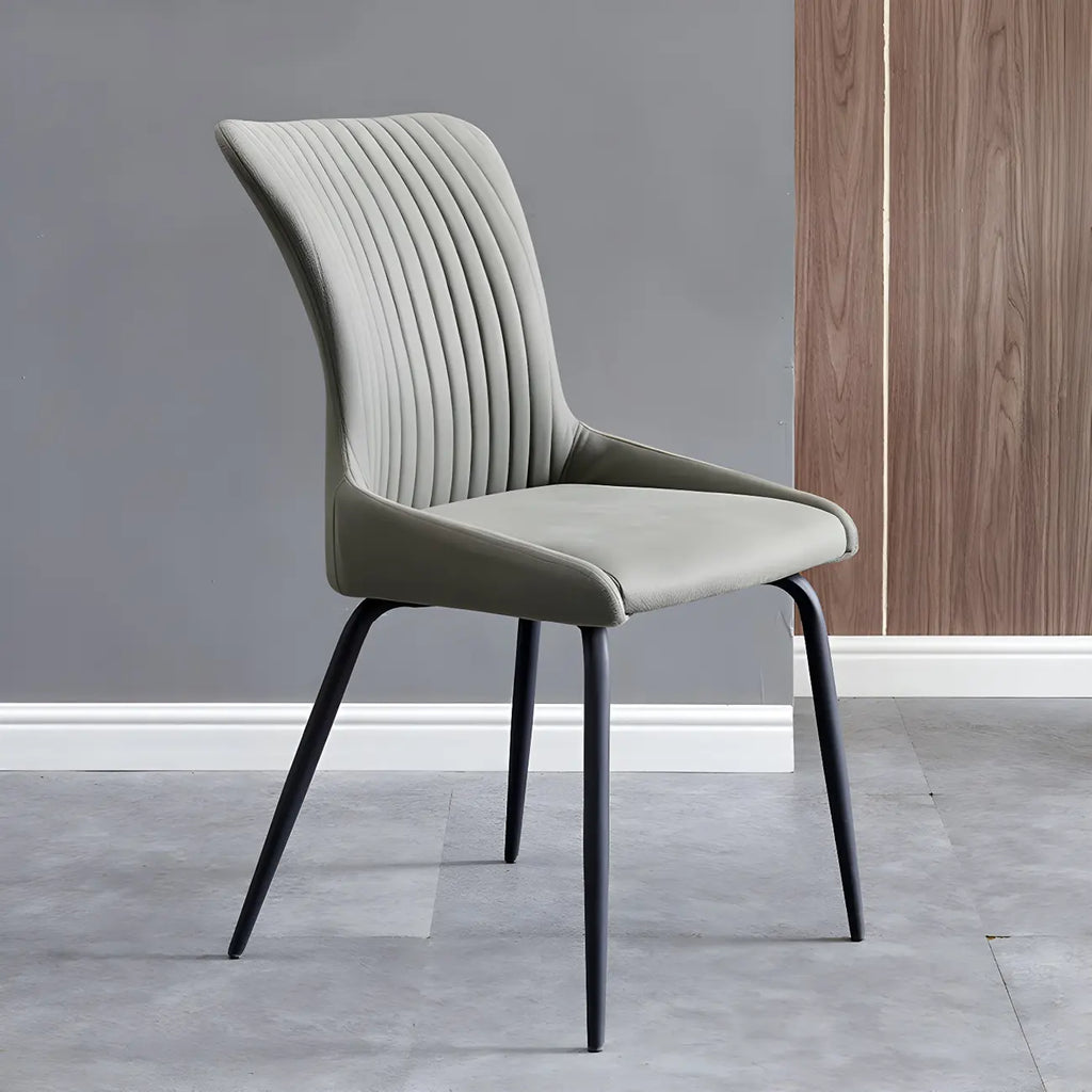 Chaises de cuisine/salle à manger industrielles gris foncé sans accoudoirs