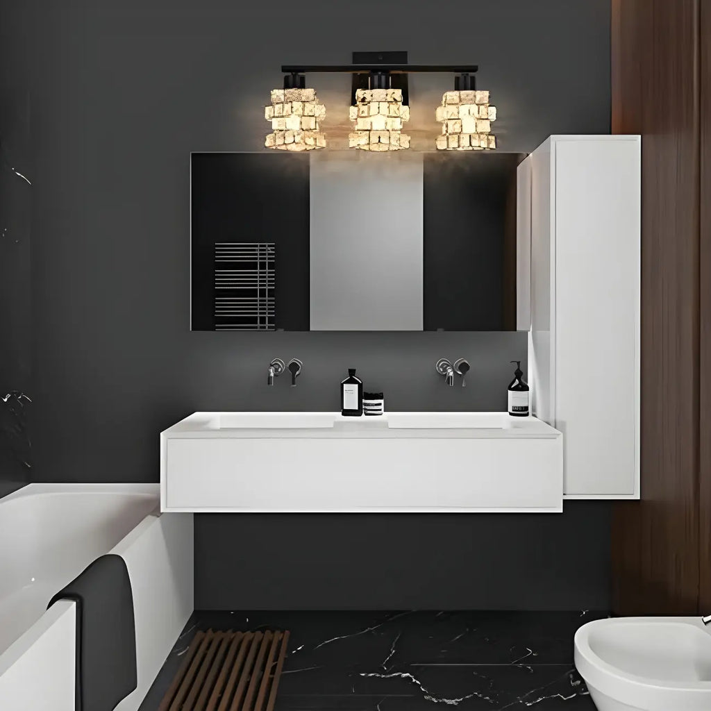 Applique murale moderne en cristal pour miroir de salle de bain