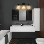 Applique murale moderne en cristal pour miroir de salle de bain