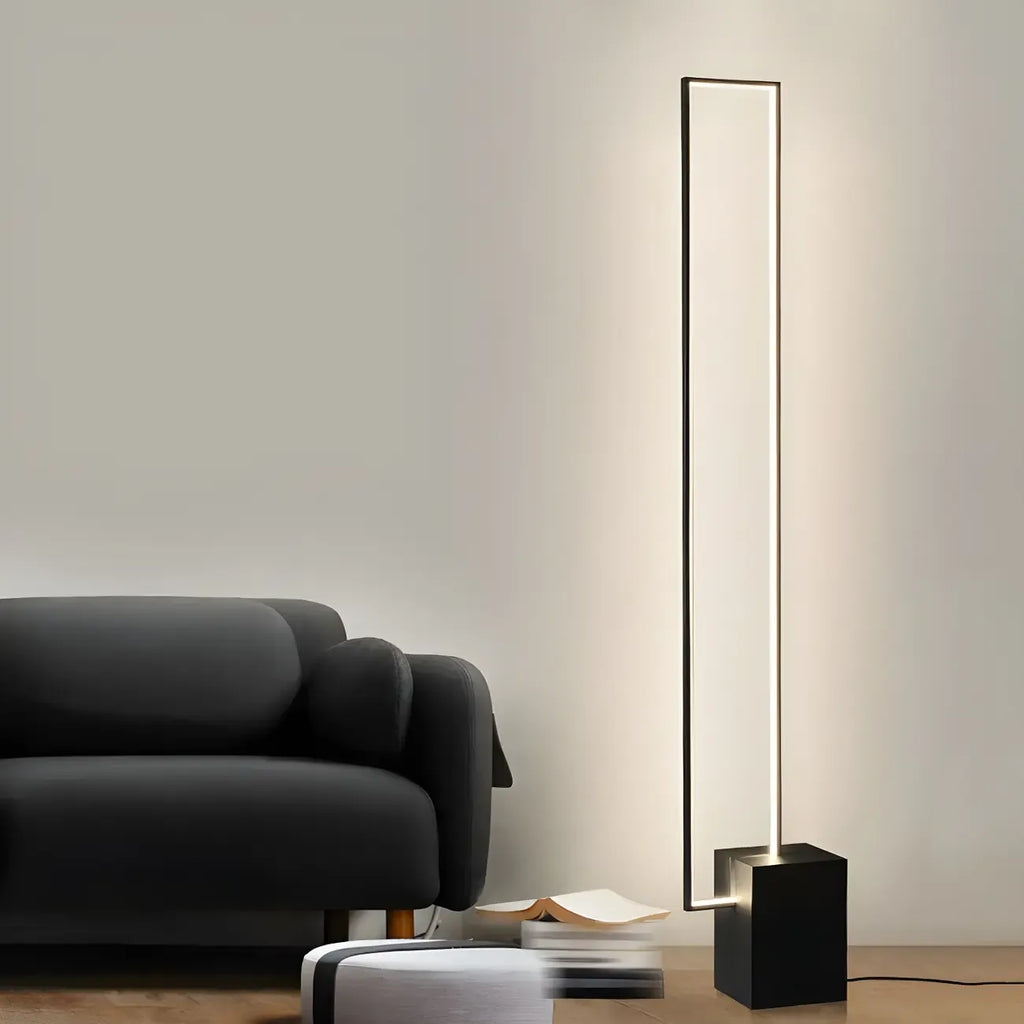 Lampadaire rectangulaire à LED avec variateur RGB pour salon