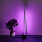Lampadaire rectangulaire à LED avec variateur RGB pour salon