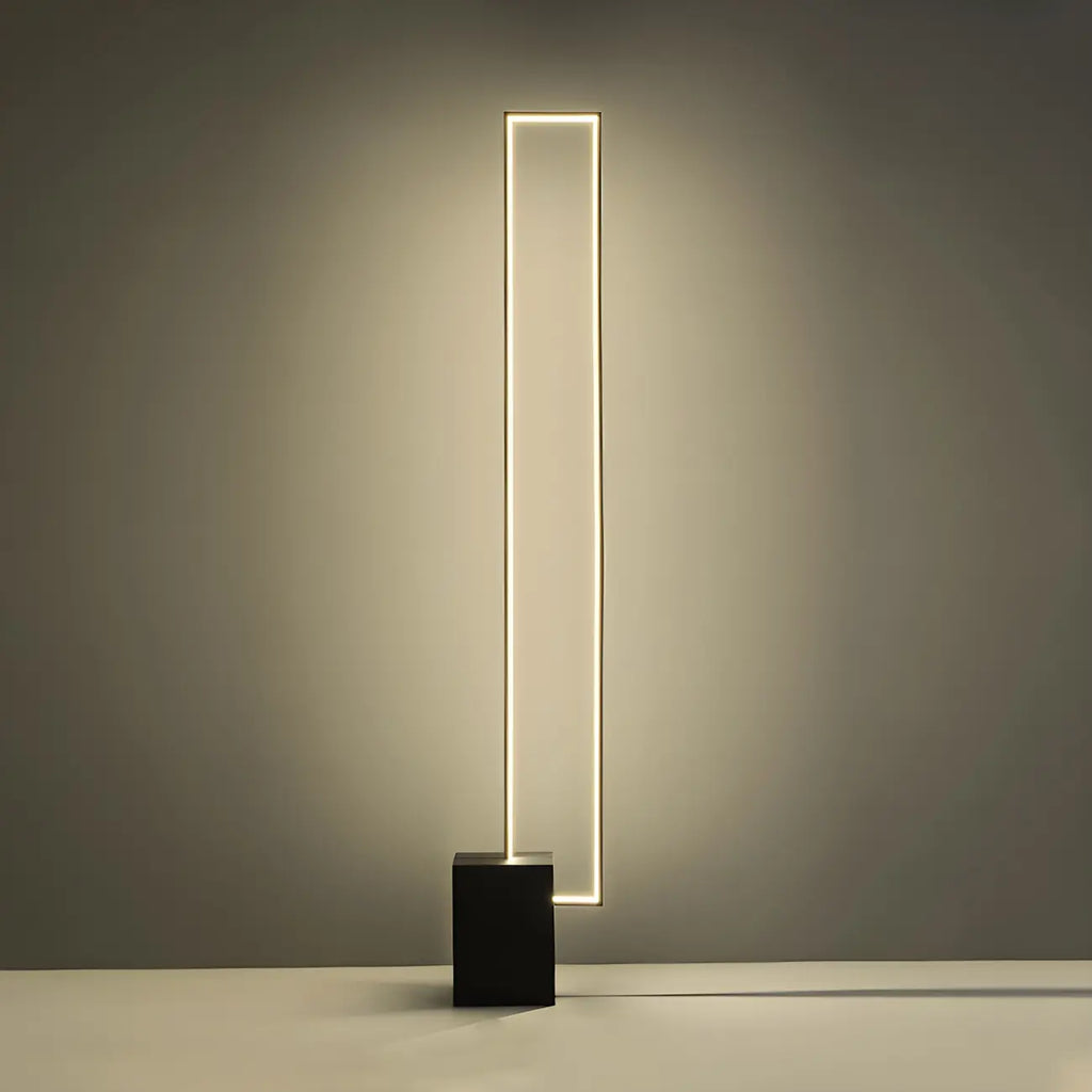 Lampadaire rectangulaire à LED avec variateur RGB pour salon