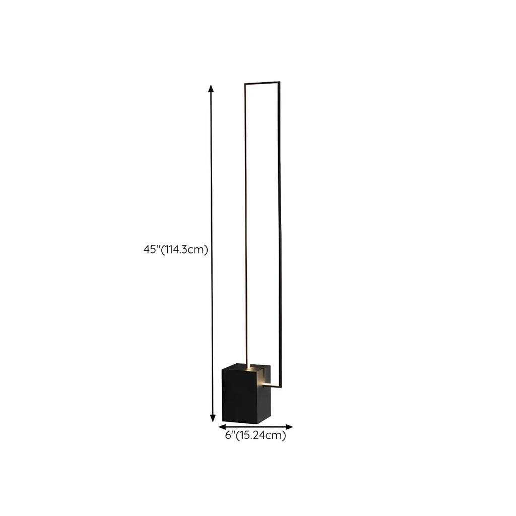 Lampadaire rectangulaire à LED avec variateur RGB pour salon