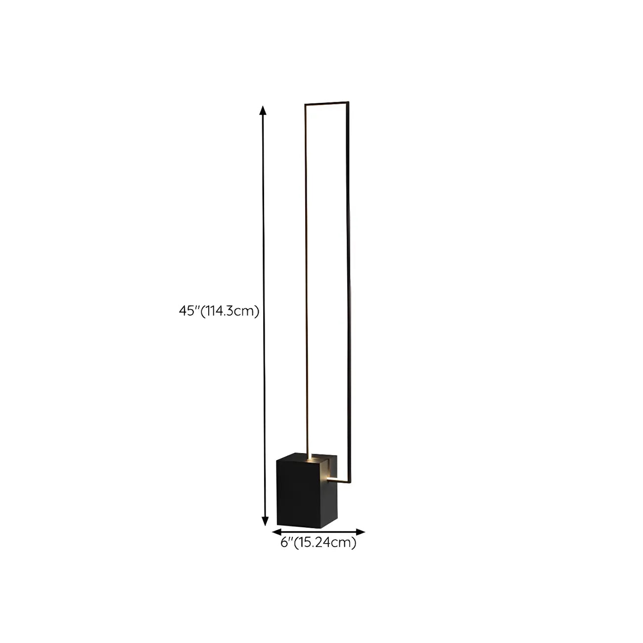 Lampadaire rectangulaire à LED avec variateur RGB pour salon