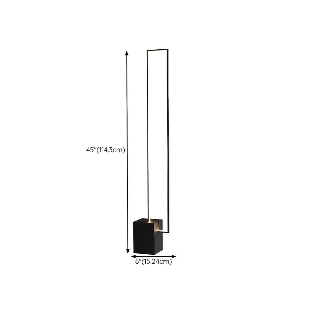 Lampadaire rectangulaire à LED avec variateur RGB pour salon