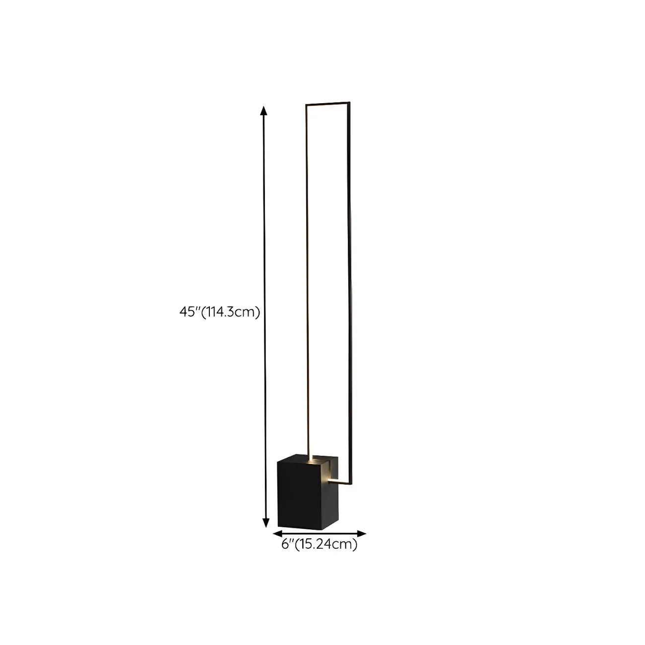 Lampadaire rectangulaire à LED avec variateur RGB pour salon