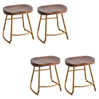Tabourets de bar glamour confortables en métal et bois, hauteur comptoir