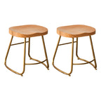 Tabourets de bar glamour confortables en métal et bois, hauteur comptoir
