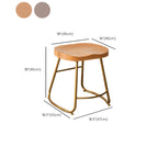Tabourets de bar glamour confortables en métal et bois, hauteur comptoir