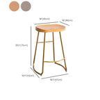 Tabourets de bar glamour confortables en métal et bois, hauteur comptoir