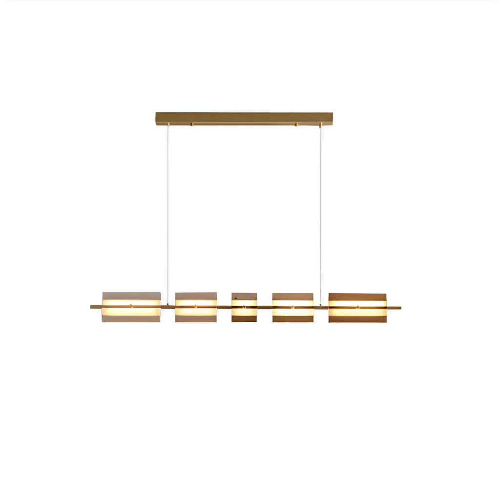 Suspension rectangulaire moderne et épurée en verre