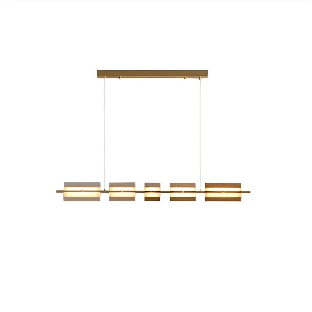 Suspension rectangulaire moderne et épurée en verre