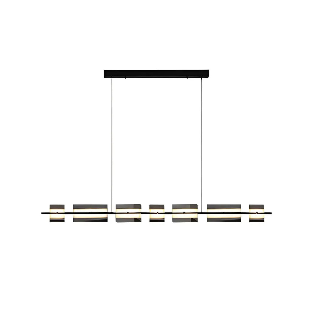 Suspension rectangulaire moderne et épurée en verre