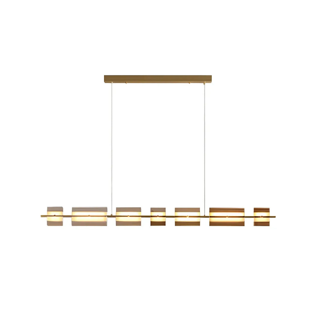 Suspension rectangulaire moderne et épurée en verre