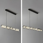 Suspension rectangulaire moderne et épurée en verre