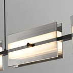 Suspension rectangulaire moderne et épurée en verre