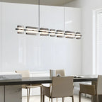 Suspension rectangulaire moderne et épurée en verre