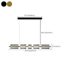 Suspension rectangulaire moderne et épurée en verre