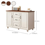 Commode combinée en bois blanc-brun et métal, style classique