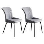 Chaises de cuisine/salle à manger industrielles gris foncé sans accoudoirs