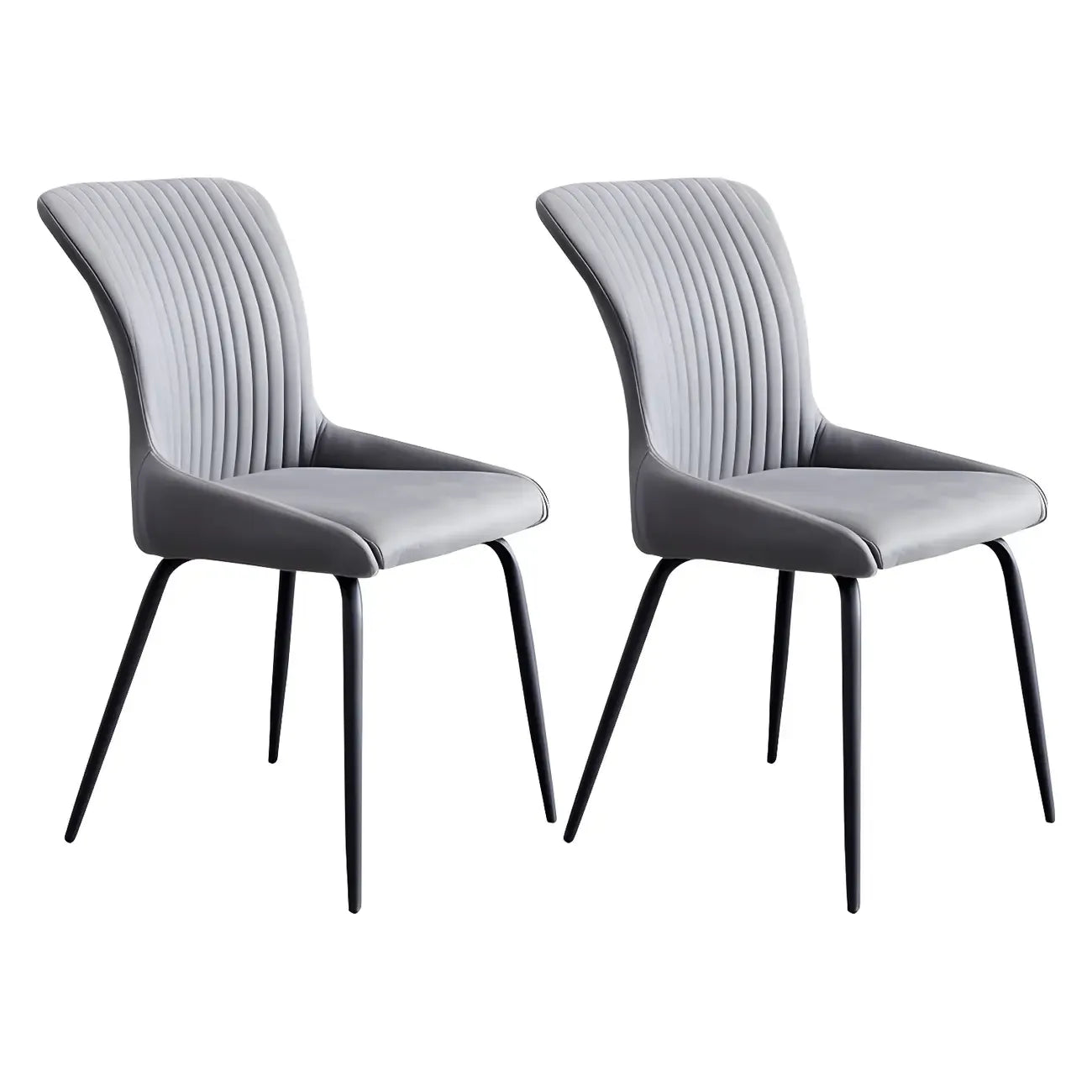 Chaises de cuisine/salle à manger industrielles gris foncé sans accoudoirs