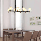 Grand luminaire suspendu de cuisine moderne en verre en forme de cône